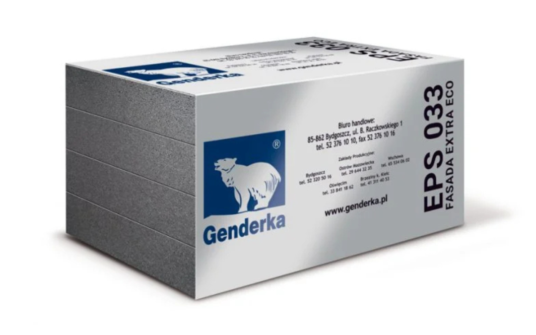 DOCIEPLENIA/ IZOLACJE STYROPIAN GENDERKA EPS 033 FASADA EXTRA ECO- STYROPIAN GRAFITOWY