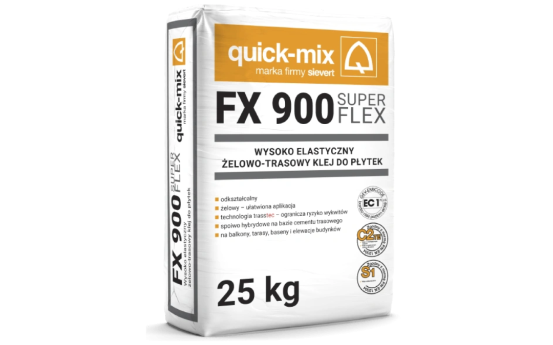 SIEVERT FX 900 SUPER FLEX WYSOKO ELASTYCZNY ŻELOWO-TRASOWY KLEJ DO PŁYTEK