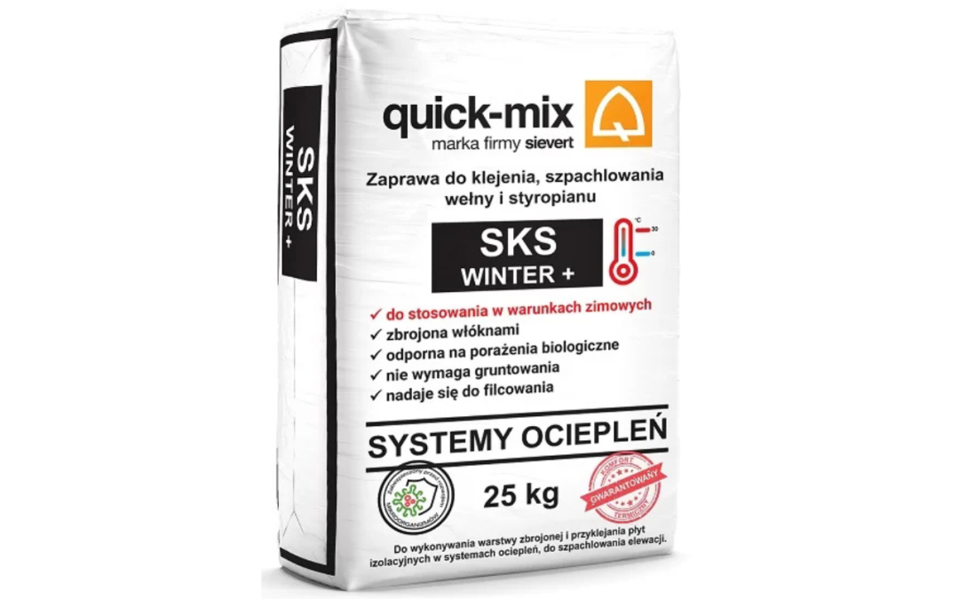 SIEVERT SKS WINTER +  ZAPRAWA DO KLEJENIA, SZPACHLOWANIA WEŁNY I STYROPIANU